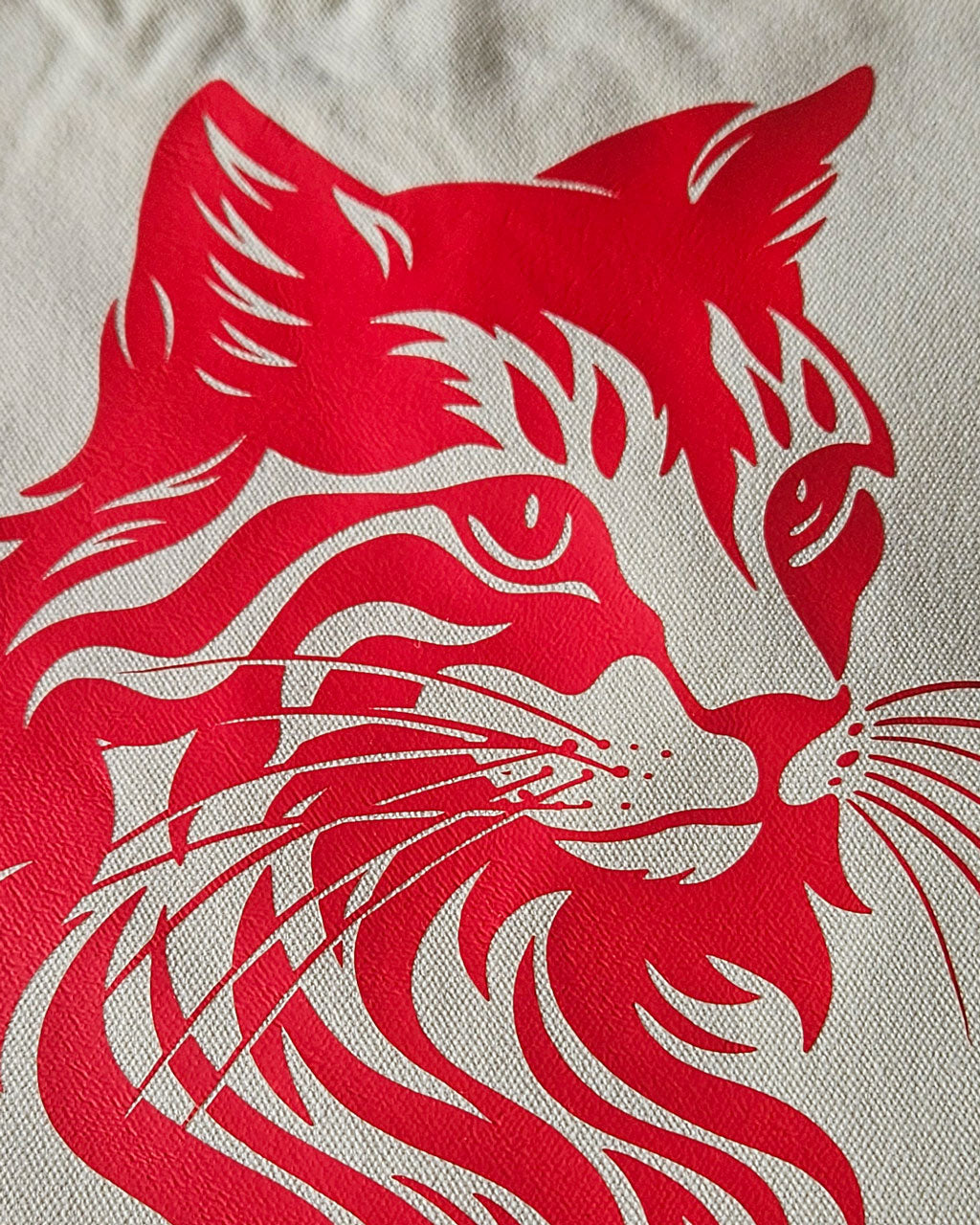 Tote bag chat rouge