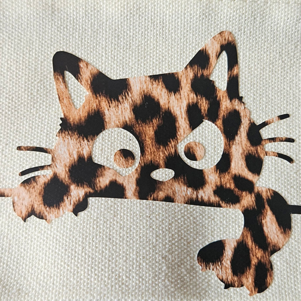 trousse chat motif leopard