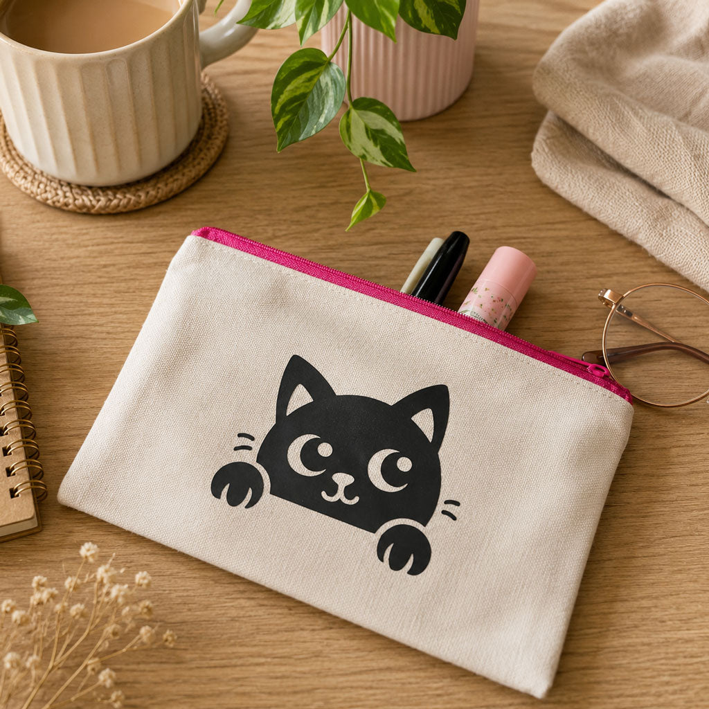 Trousse chat couleur noire
